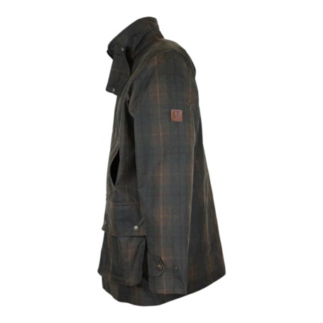 Chaqueta encerada Oxford Blue Tartan Kingsbridge Padded