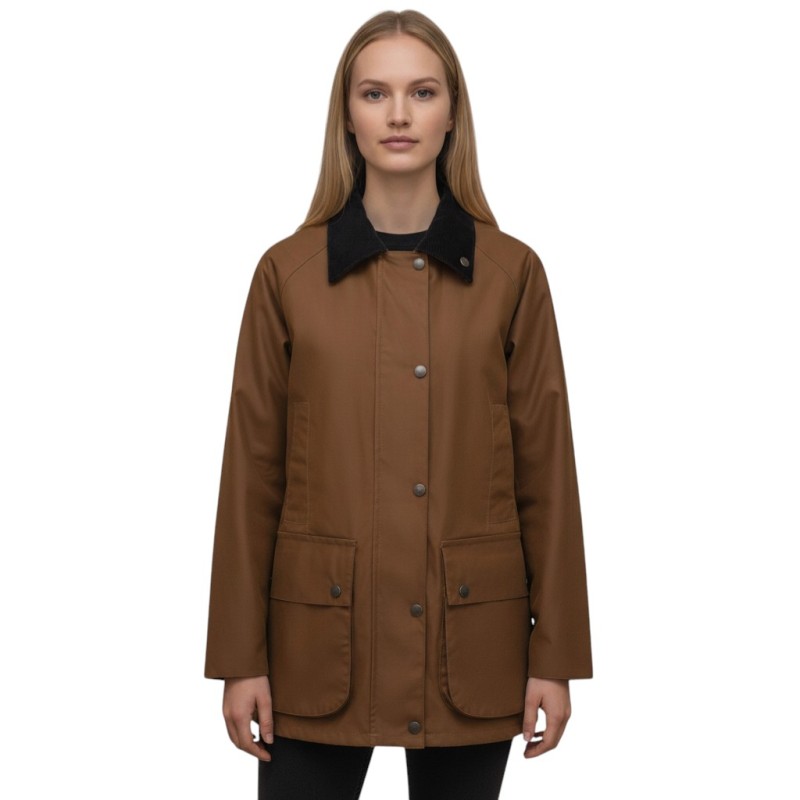 Chaqueta encerada Oxford Blue Countrygirl Sandstone