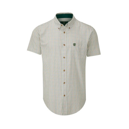 Camisa Manga Corta Oxford Blue London Tattersall Green