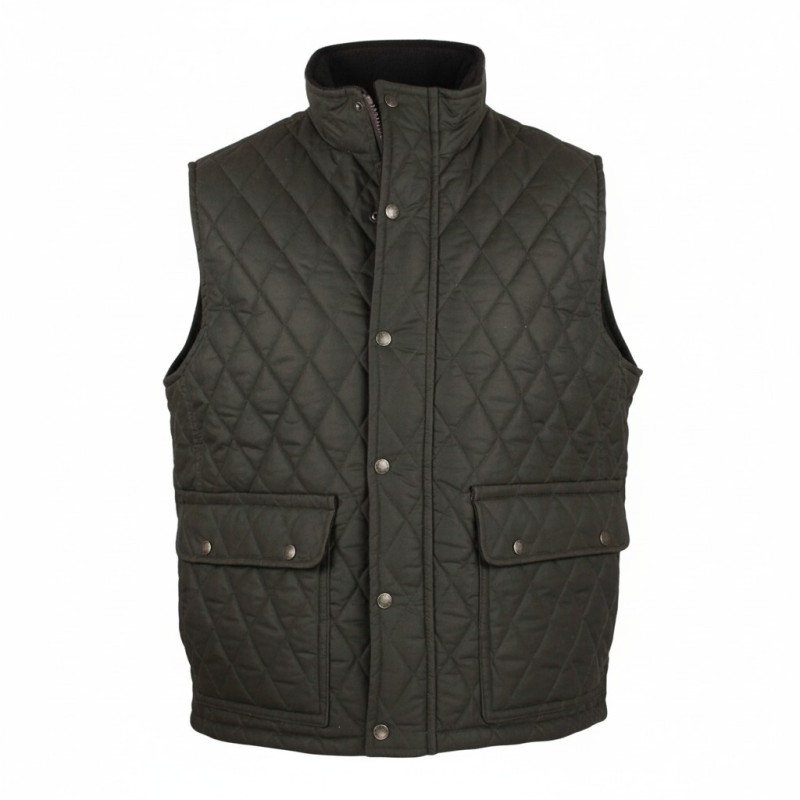 Chaleco encerado Oxford Blue Kensington Quilted Olive