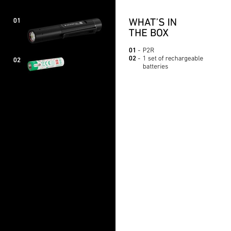 Led Lenser Linterna P2R Recargable