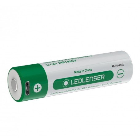 Led Lenser Batería recargable 18650 Carga directa Micro USB Para Linterna TAC6R