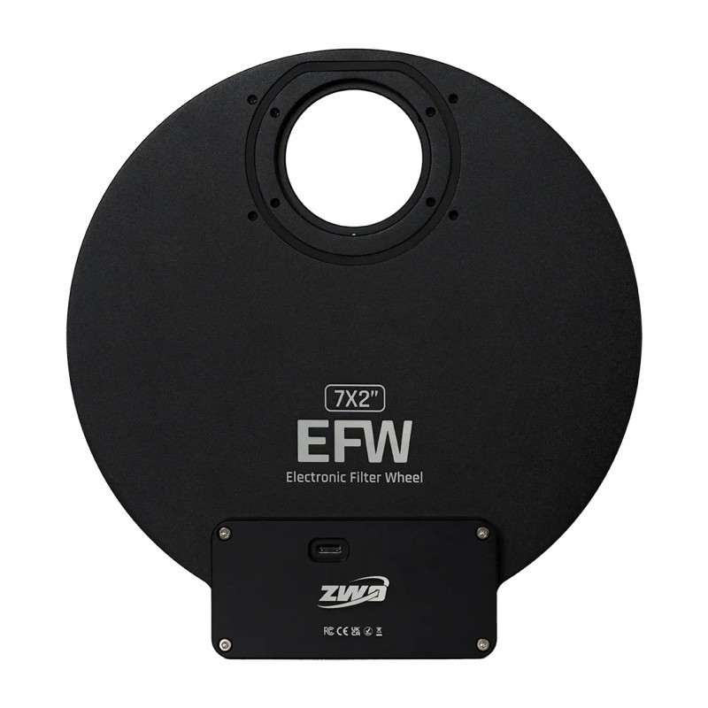 Rueda de filtros EFW ZWO de 7 posiciones 7x50,8mm