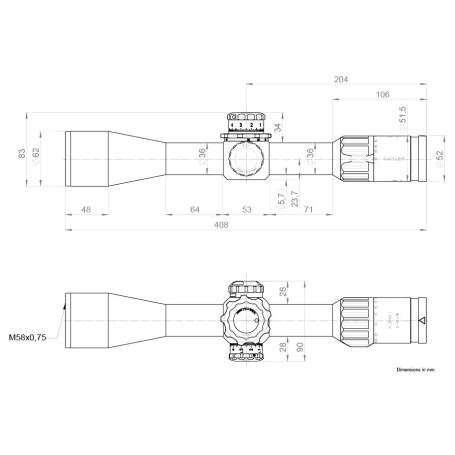 Visor KAHLES K540i REFINED - 5-40x56 CCW SKMR4+ w-Left