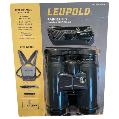 Prismático LEUPOLD Rainier HD (kit) - 10x42 negro