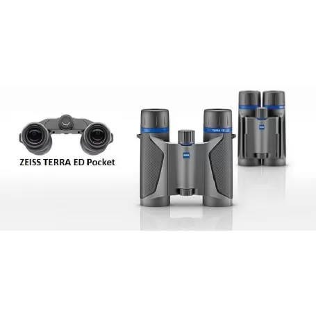 Terra ED Pocket 10 x 25 (cinza / preto 9907) - 5100 52 25 03 - Zeiss - Binóculos ZEISS
