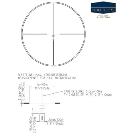 HELIA C 2.5-10x50 ret. 4A tubo 30mm - 10102 - Kahles - Miras Telescópicas KAHLES