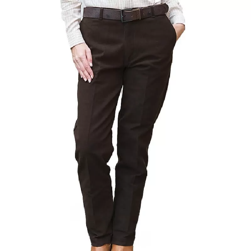 Calças femininas NEWSTEAD Brown da Sherwood Forest - NEWSTEADm - Sherwood Forest - Feminina - Calças Curzon Classics