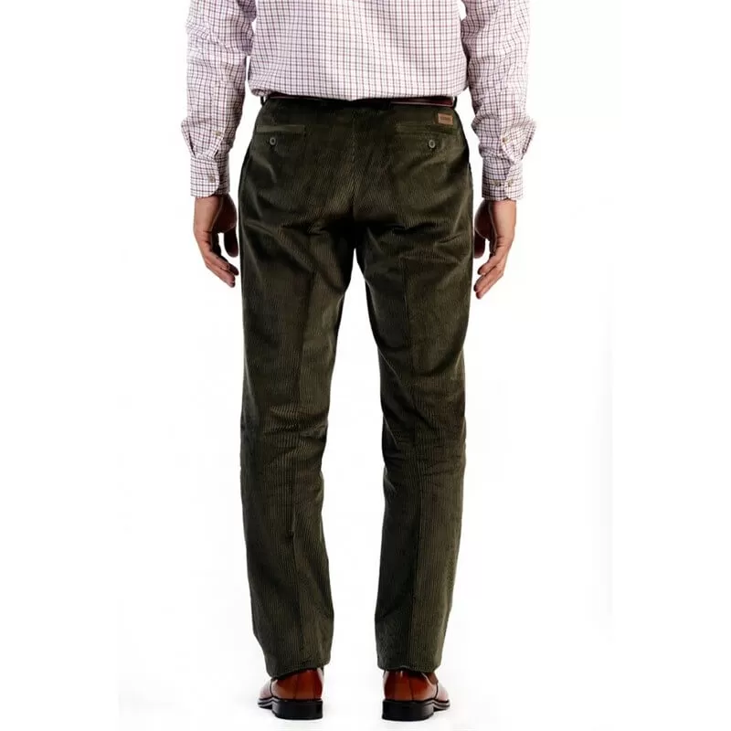 Calças de veludo cotelê verde oliva Curzon Classics - TRP-OL - Curzon Classics - masculinas - Calças CURZON CLASSICS
