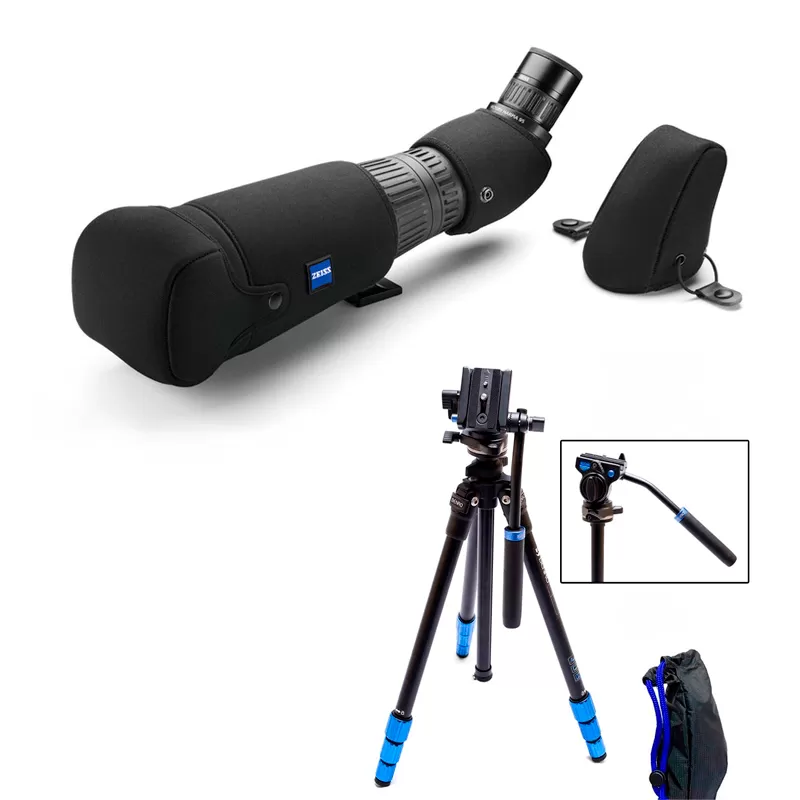 Zeiss HARPIA 85 + Ocular 22-65x + Estojo original + Tripé BENRO SLIM completo - - Zeiss - Telescópio OFERTA em KIT COMPLETO...
