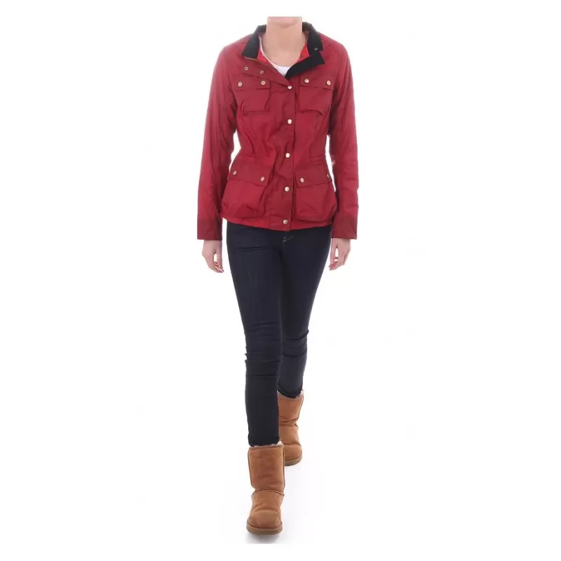 Buxton vermelho - LWX0348RE71 - B. International - feminino - Jaquetas BARBOUR INTERNATIONAL