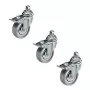 Juego de tres ruedas de 75mm con frenos. Conector M10 - 104 - Manfrotto - Accesorios