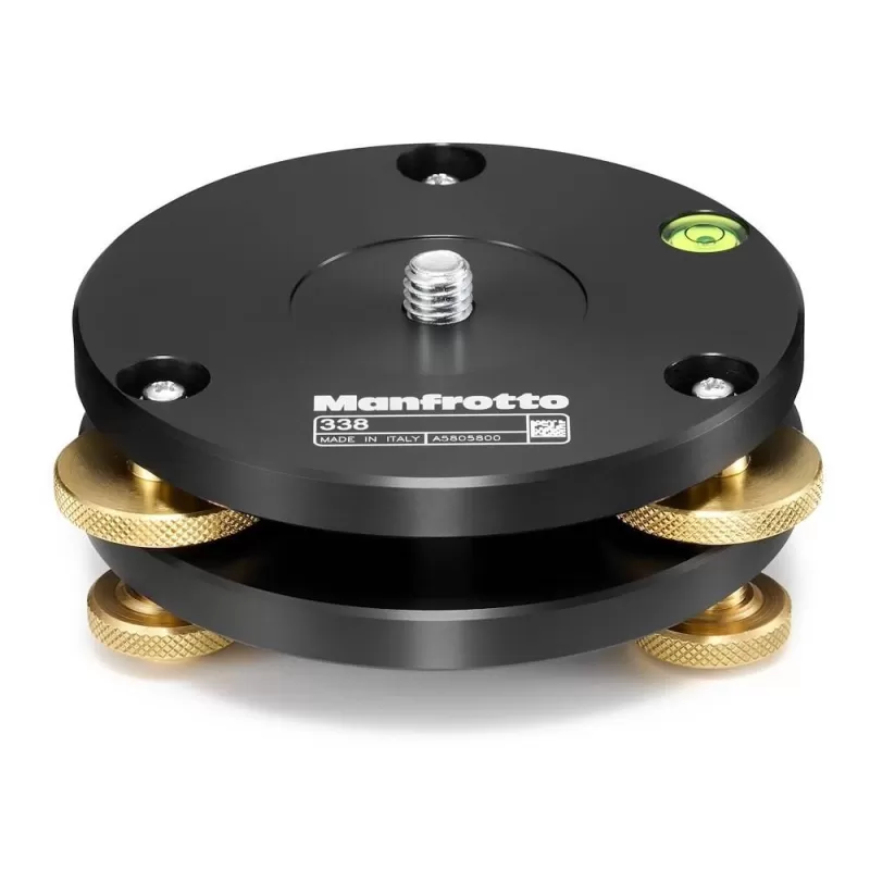 Base niveladora - 338 - Manfrotto - Pés, Apoios e Bases Base niveladora - 338 - Manfrotto - Pés, Apoios e Bases