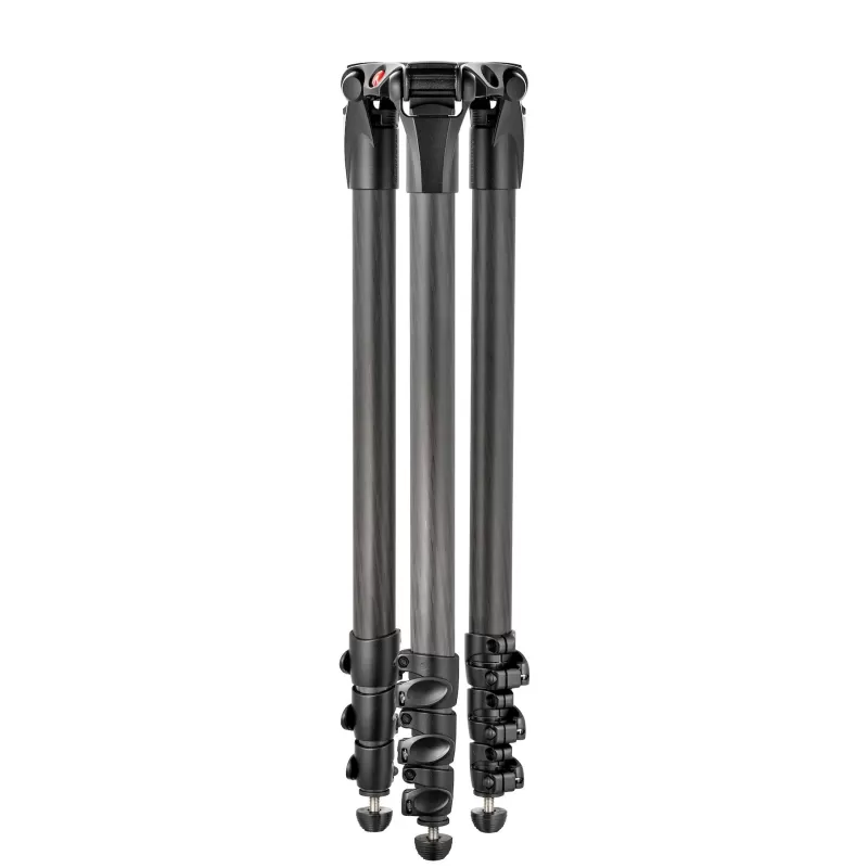 Tripé de vídeo MPRO 536. 4 seções. Para hemisférios de 75/100 mm. Fibra de carbono - 536 - Manfrotto - Tripés MANFROTTO