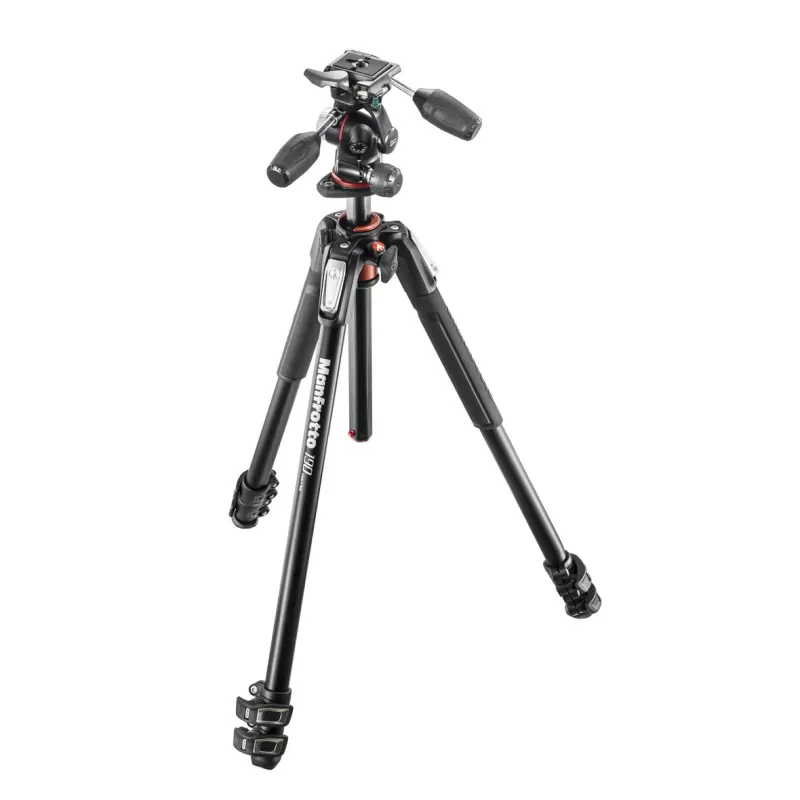 Kit de tripé 190XPRO de 3 seções com cabeça esférica de 3 vias - Alumínio - MK190XPRO3-3W - Manfrotto - Tripés MANFROTTO Kit de tripé 190XPRO de 3 seções com cabeça esférica de 3 vias - Alumínio - MK190XPRO3-3W - Manfrotto - Tripés MANFROTTO