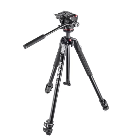 Kit de tripé 190X de 3 seções com cabeça hidráulica de 2 vias - Alumínio - MK190X3-2W - Manfrotto - Tripés MANFROTTO Kit de tripé 190X de 3 seções com cabeça hidráulica de 2 vias - Alumínio - MK190X3-2W - Manfrotto - Tripés MANFROTTO