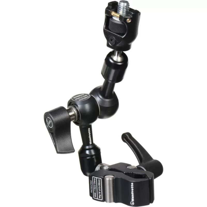 Braço de fricção Micro Arm 15cm com pinça Nano - 244MICROKIT - Manfrotto - Colunas, Tubos, Braços, Postes e Extensões