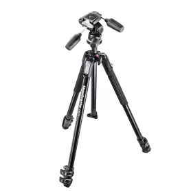 Kit de tripé 190X de 3 seções com cabeça esférica 804 MkII de 3 vias - Alumínio - MK190X3-3W1 - Manfrotto - Tripés MANFROTTO