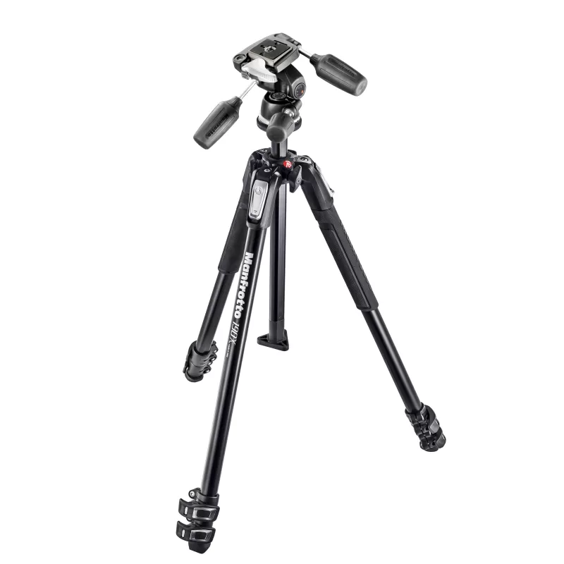 Kit de tripé 190X de 3 seções com cabeça esférica 804 MkII de 3 vias - Alumínio - MK190X3-3W1 - Manfrotto - Tripés MANFROTTO Kit de tripé 190X de 3 seções com cabeça esférica 804 MkII de 3 vias - Alumínio - MK190X3-3W1 - Manfrotto - Tripés MANFROTTO