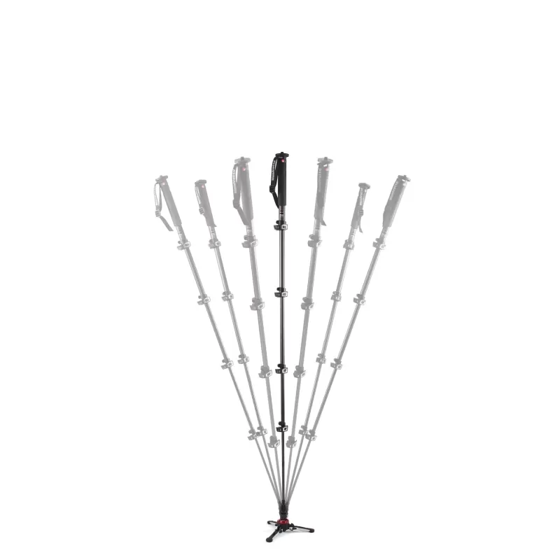 Monopé de vídeo XPRO+. Fibra de carbono de 5 seções. Base fluida - MVMXPROC5 - Manfrotto - Monopés MANFROTTO