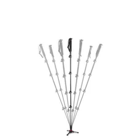 Monopé de vídeo XPRO+. Fibra de carbono de 5 seções. Base fluida - MVMXPROC5 - Manfrotto - Monopés MANFROTTO