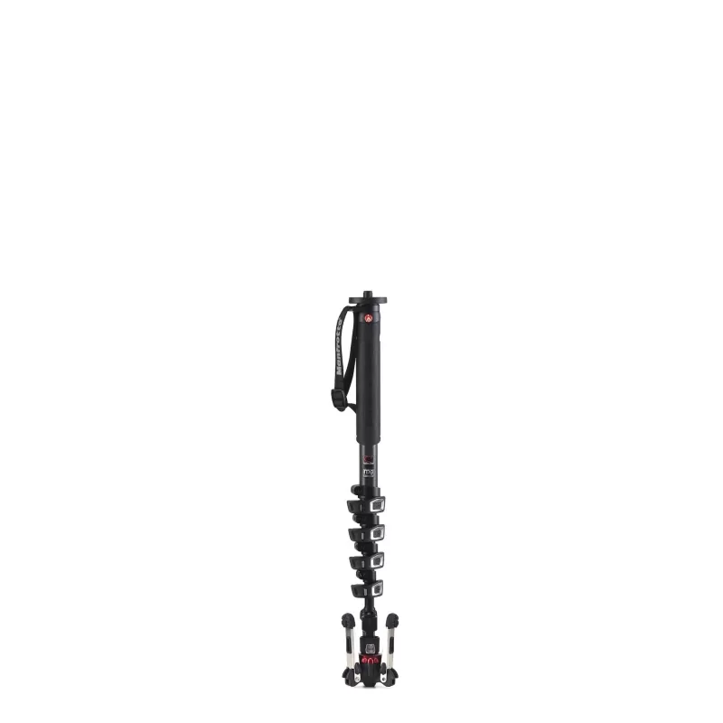 Monopé de vídeo XPRO+. Fibra de carbono de 5 seções. Base fluida - MVMXPROC5 - Manfrotto - Monopés MANFROTTO