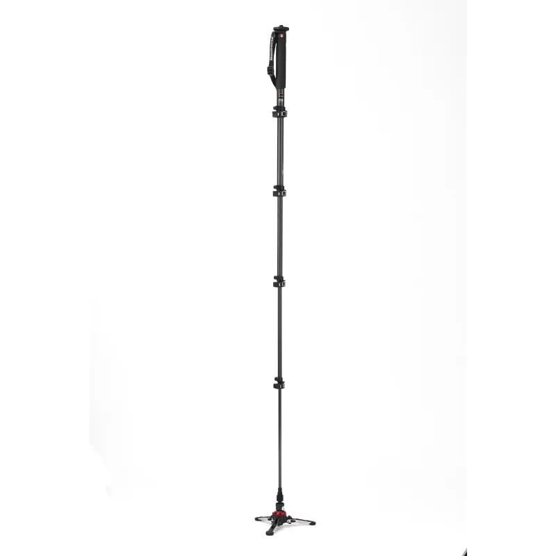 Monopé de vídeo XPRO+. Fibra de carbono de 5 seções. Base fluida - MVMXPROC5 - Manfrotto - Monopés MANFROTTO