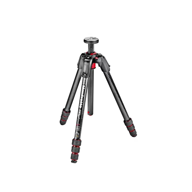 Tripé de fibra de carbono 190Go! M de 4 seções - MT190GOC4 - Manfrotto - Tripés MANFROTTO Tripé de fibra de carbono 190Go! M de 4 seções - MT190GOC4 - Manfrotto - Tripés MANFROTTO