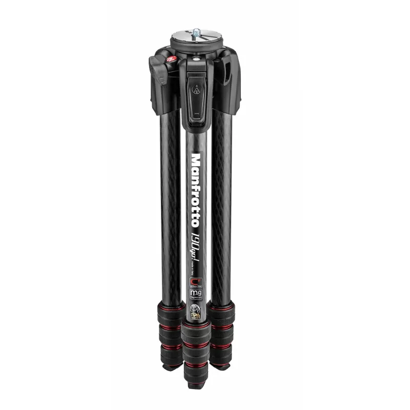 Tripé de fibra de carbono 190Go! M de 4 seções - MT190GOC4 - Manfrotto - Tripés MANFROTTO