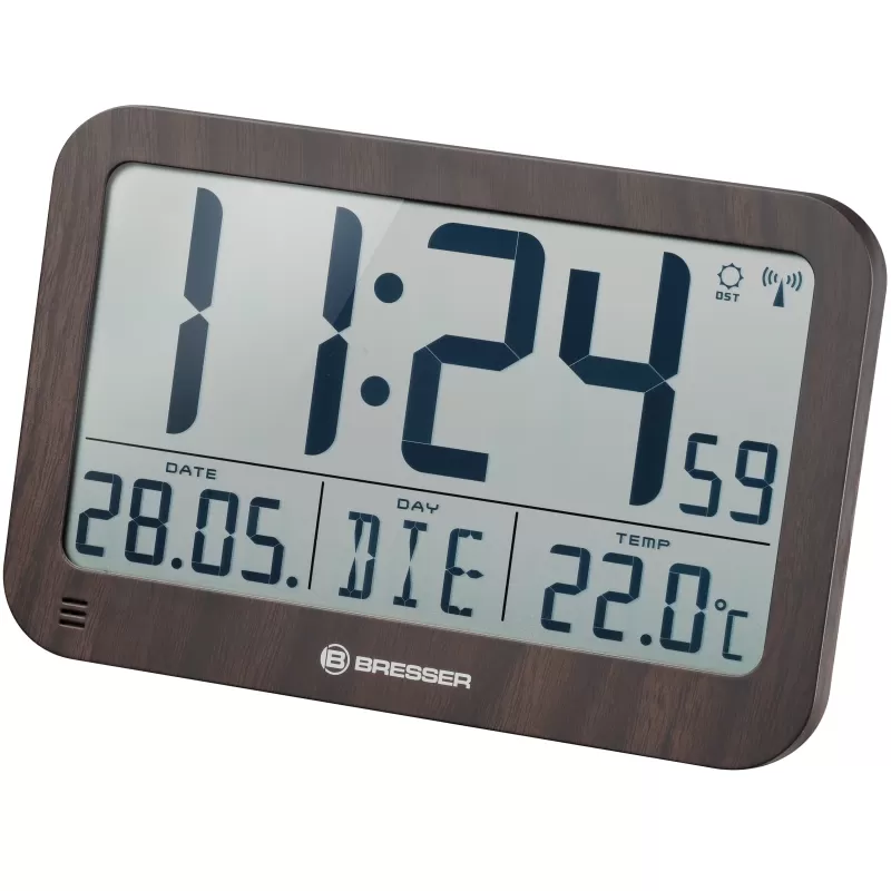 Reloj de Pared/Mesa BRESSER MyTime MC LCD con Apariencia de Madera 225x150 mm Reloj de Pared/Mesa BRESSER MyTime MC LCD con Apariencia de Madera 225x150 mm