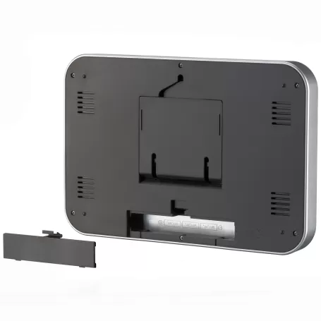 Relógio de parede/mesa LCD BRESSER MyTime MC prateado 225x150mm