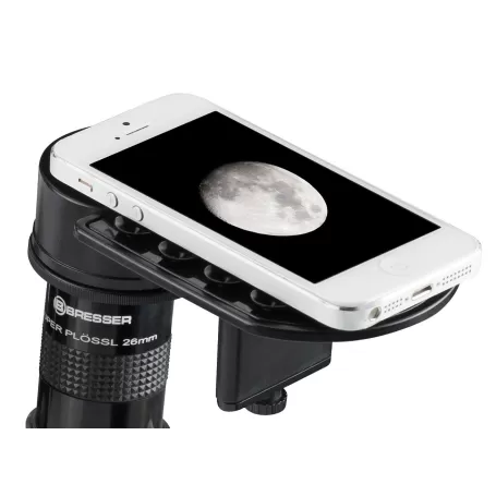 Suporte de smartphone BRESSER Deluxe para telescópios e microscópios Suporte de smartphone BRESSER Deluxe para telescópios e microscópios