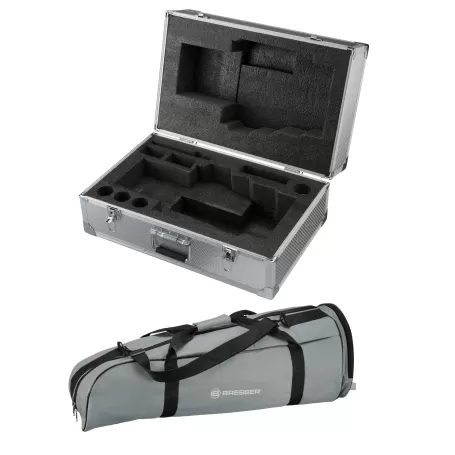 Conjunto de estojo de transporte e bolsa para tripé BRESSER para o telescópio MCX102/127 GoTo Conjunto de estojo de transporte e bolsa para tripé BRESSER para o telescópio MCX102/127 GoTo