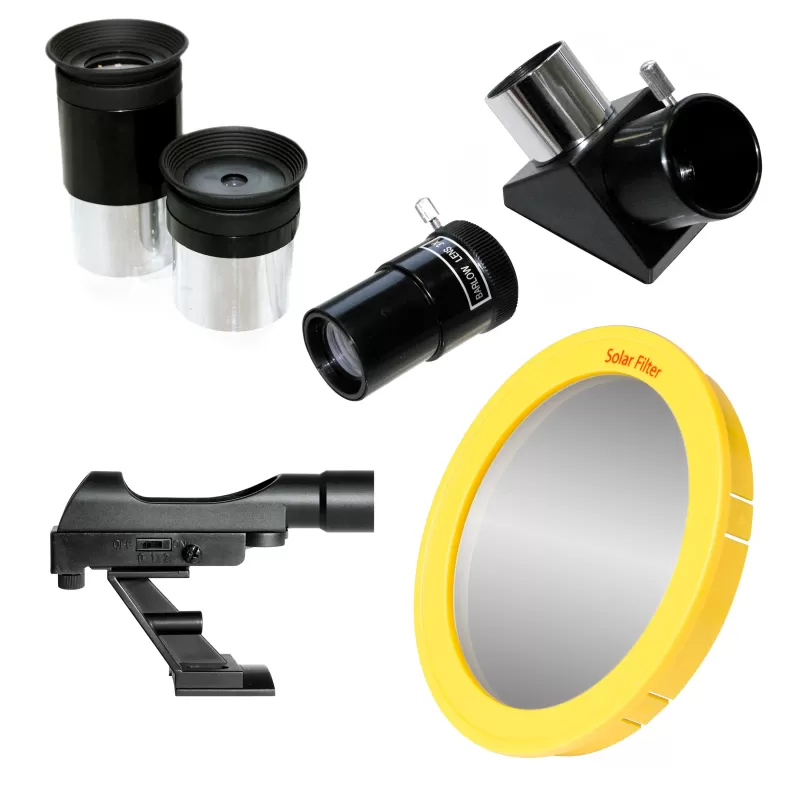BRESSER Taurus 90/900 NG - Telescopio refractor con Adaptador de Cámara de Smartphone