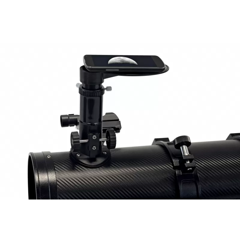 BRESSER Pluto 114/500 EQ Telescopio con Adaptador de Cámara de Smartphone