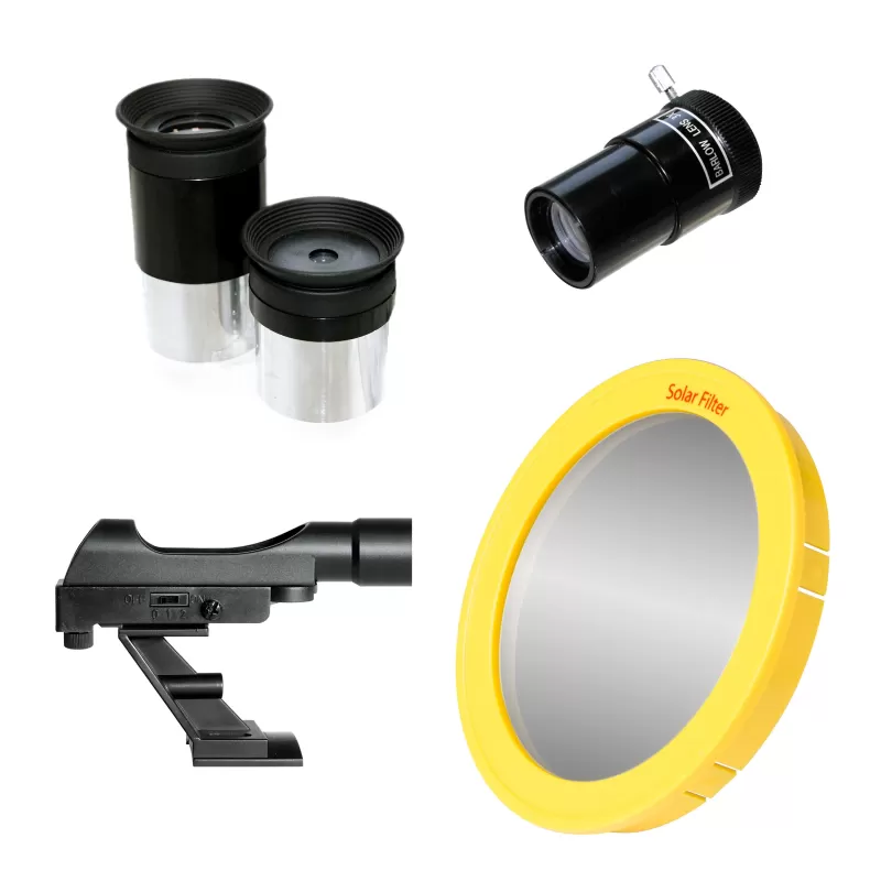 BRESSER Pluto 114/500 EQ Telescopio con Adaptador de Cámara de Smartphone