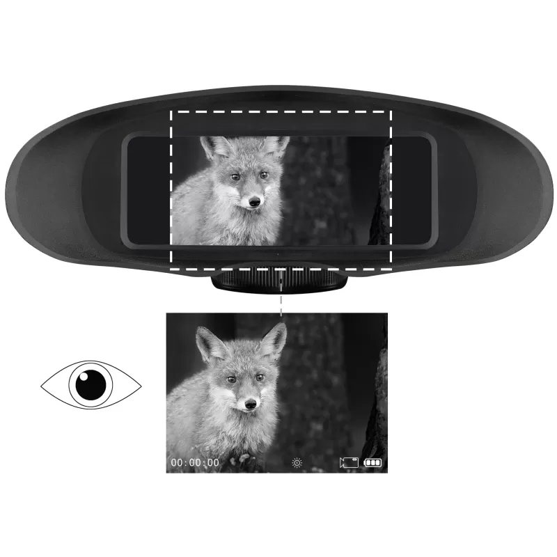 Binocular de Visión nocturna BRESSER Digital 3,5x m Captura monocromática
