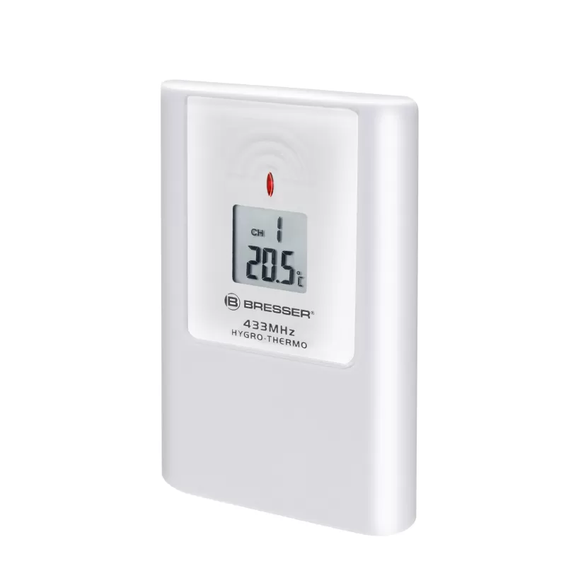 Sensor BRESSER Thermo/Hygro 3CH para Temeo MC/TB e a maioria dos produtos da série TemeoTrend Sensor BRESSER Thermo/Hygro 3CH para Temeo MC/TB e a maioria dos produtos da série TemeoTrend