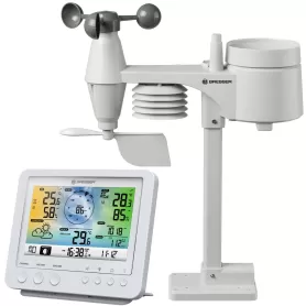 Sensor central de previsão do tempo colorido BRESSER 5 em 1 - Wi-Fi profissional