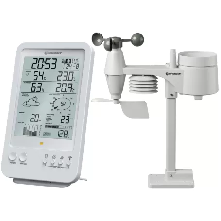 Estação meteorológica BRESSER Wetter Center 5 em 1, branca Estação meteorológica BRESSER Wetter Center 5 em 1, branca