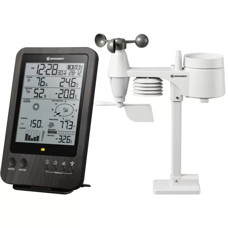 Estação meteorológica BRESSER Wetter Center WTW 5 em 1 Estação meteorológica BRESSER Wetter Center WTW 5 em 1