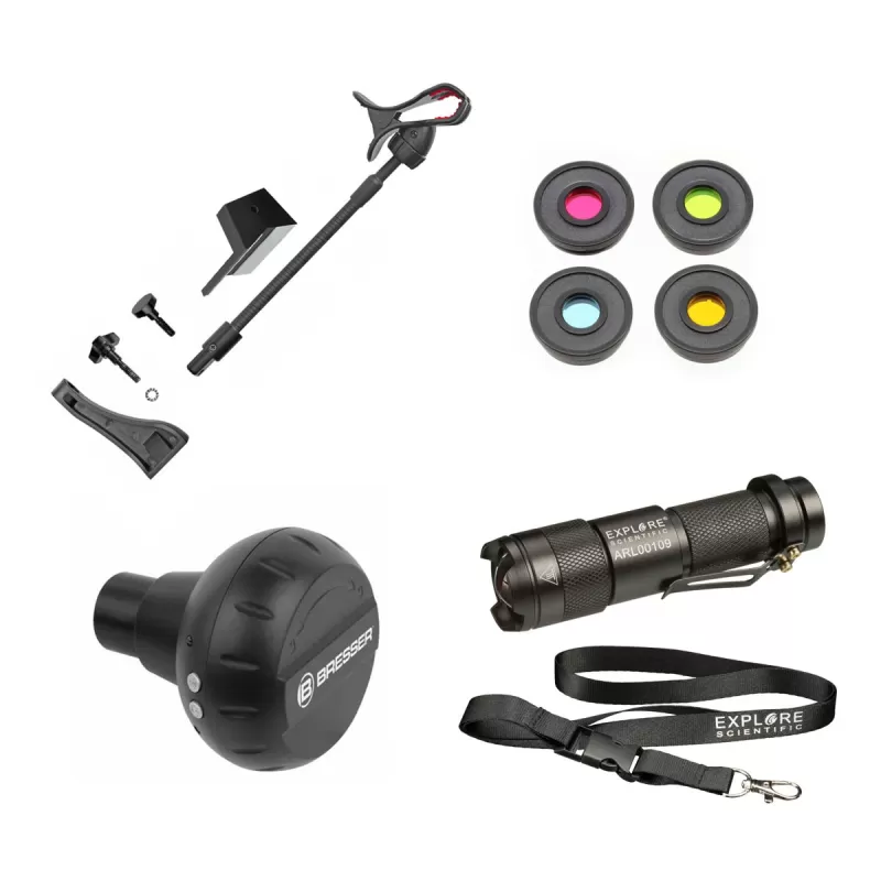 Telescopio Solarix AZ 114/500 CF Kit de principiante BRESSER