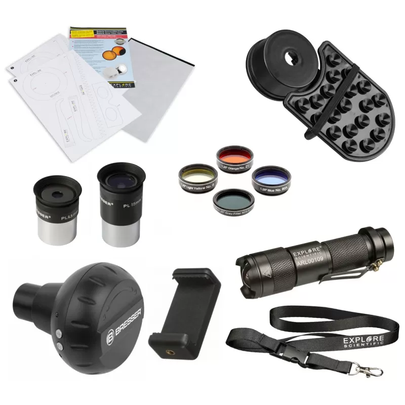 Set Telescopio Messier AR102/1000 EXOS2 GoTo BRESSER
