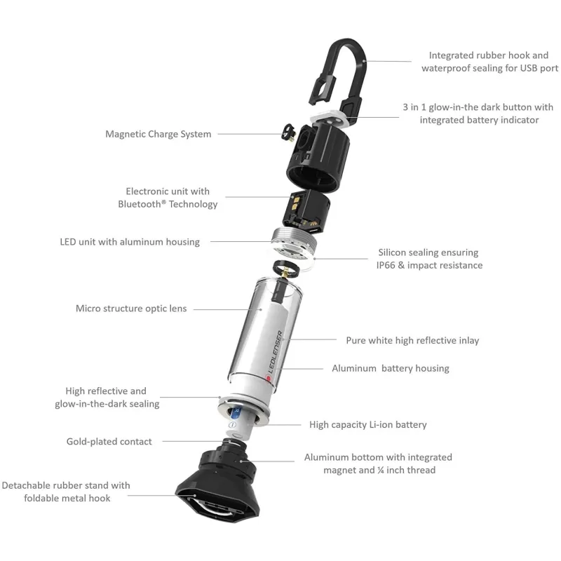 Lanterna Led Lenser ML6 com Bluetooth e Pulseira de Controle Remoto