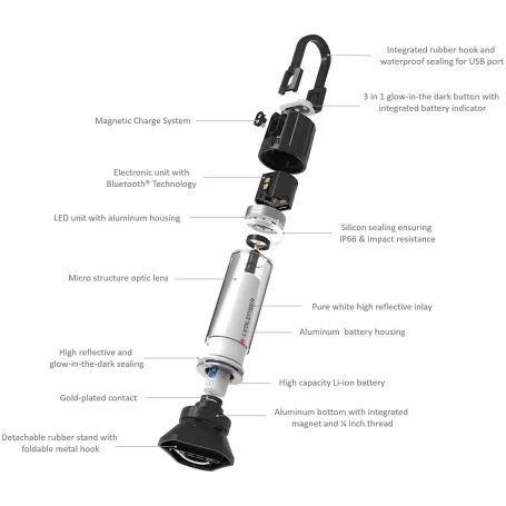 Lanterna Led Lenser ML6 com Bluetooth e Pulseira de Controle Remoto