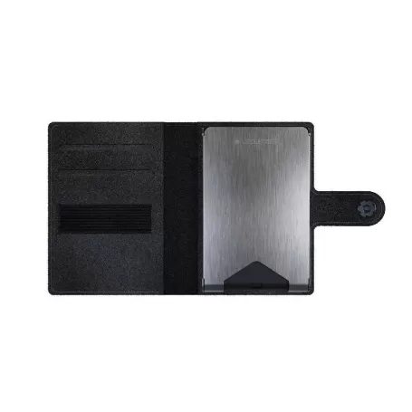 Carteira porta-cartões de couro Led Lenser com lanterna e protetor de cartão 150 lm - Verde escuro