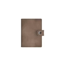 Carteira porta-cartões de couro Led Lenser com lanterna e protetor de cartão 150 lm - Marrom