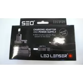 Led Lenser Cargador a 220 V  900 mA con USB + Cable con micro USB
