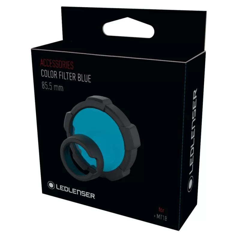Filtro de cor azul Led Lenser + protetor para MT18