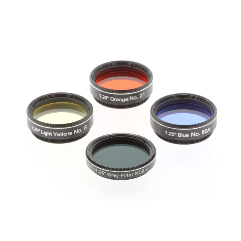 Conjunto de filtros EXPLORE SCIENTIFIC nº 1 para Lua e Planetas a partir de 50 mm (2") Conjunto de filtros EXPLORE SCIENTIFIC nº 1 para Lua e Planetas a partir de 50 mm (2")